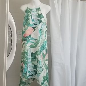 Tropical sleeveless dress